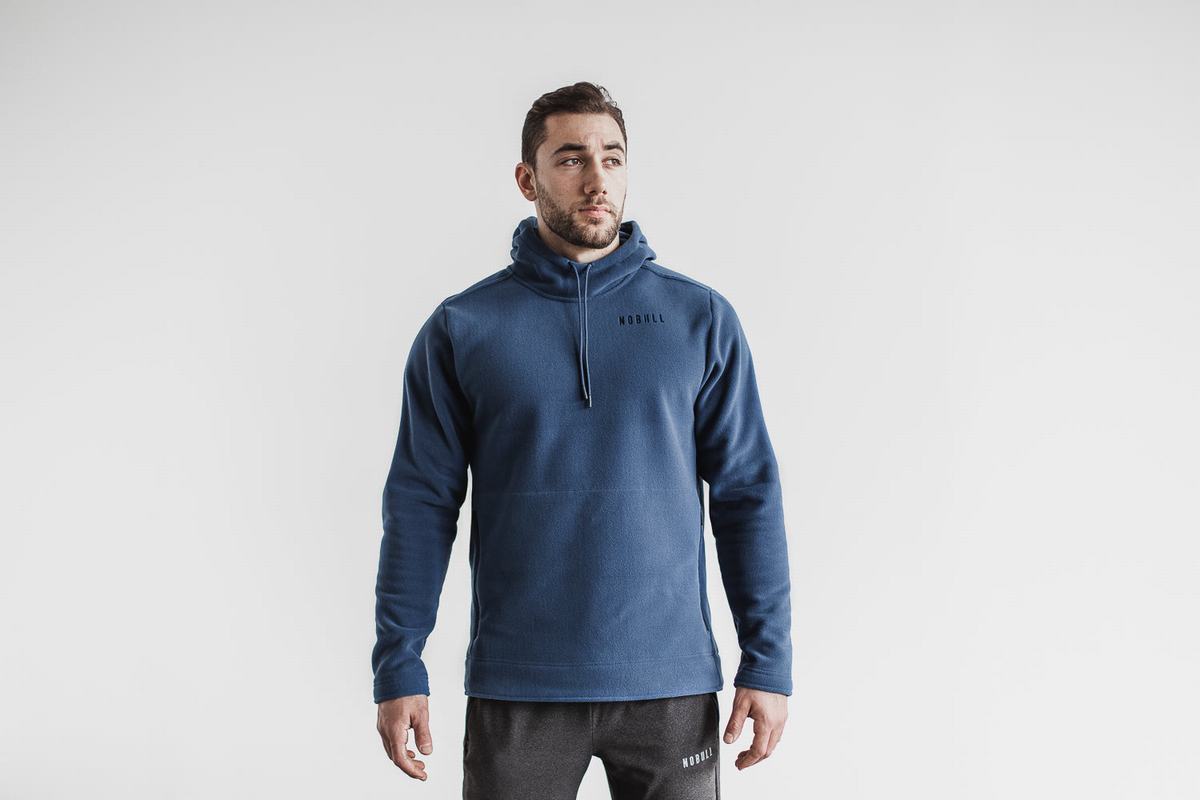 Nobull Arctic Men\'s Hoodie Grey Blue | Australia (TB9487)